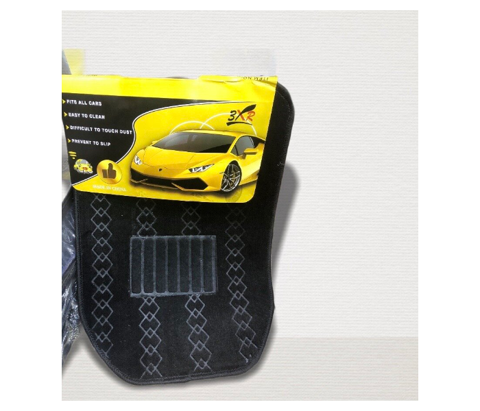 3XR 2 Piece Car Mat For Pickups And Sedan Cars - Black - Zoom Image 1