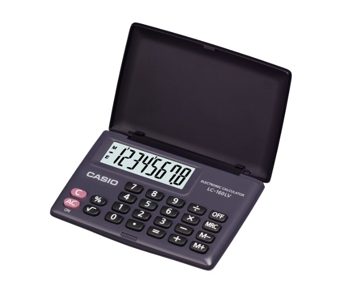 Casio LC-160LV-BK Portable Type 8 Digit Electronic Calculator - Dark Blue - Zoom Image