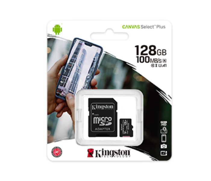 Kingston SDCS128GB 128GB Canvas Select Plus microSD Card with Adapter - Black - Zoom Image 5