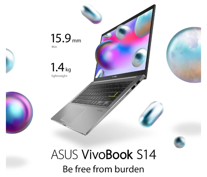 Asus Vivobook S433FL-EB230T 16GB RAM 1TB SSD 14 Inch Intel Core i7-10510U Processor Nvidia MX250 Graphics Windows 10 Home - Black - Zoom Image 3