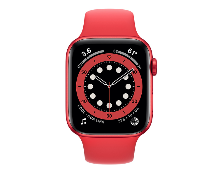 Apple Watch Series 6 M00M3AE GPS 44mm Product Red Aluminium Case with Product Red Sport Band - Zoom Image 2