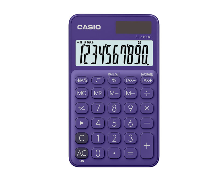 Casio SL-310UC-PL Portable Type 10 Digit Calculator - Purple - Zoom Image