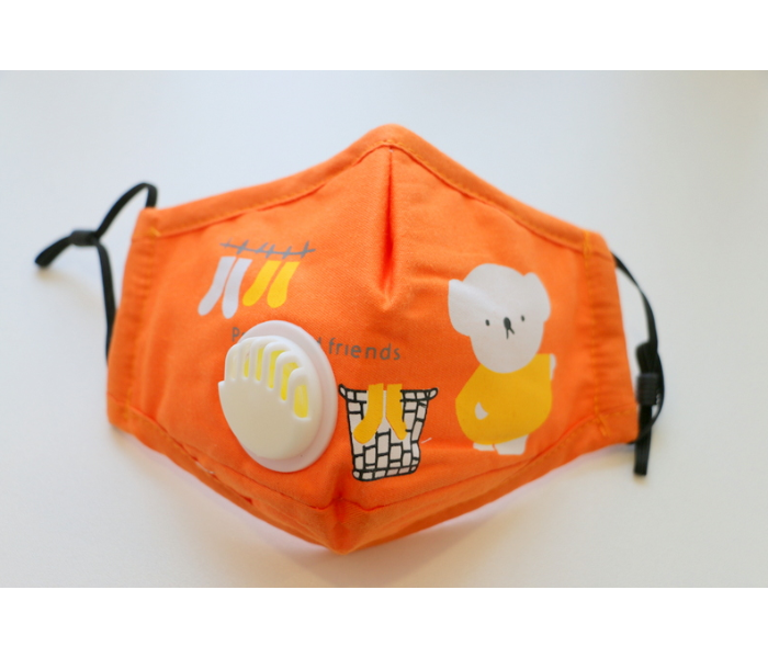 Classic 1Pc Active Printing N-95 Filters Dust Cover Kids Face Mask – Orange - Zoom Image 3