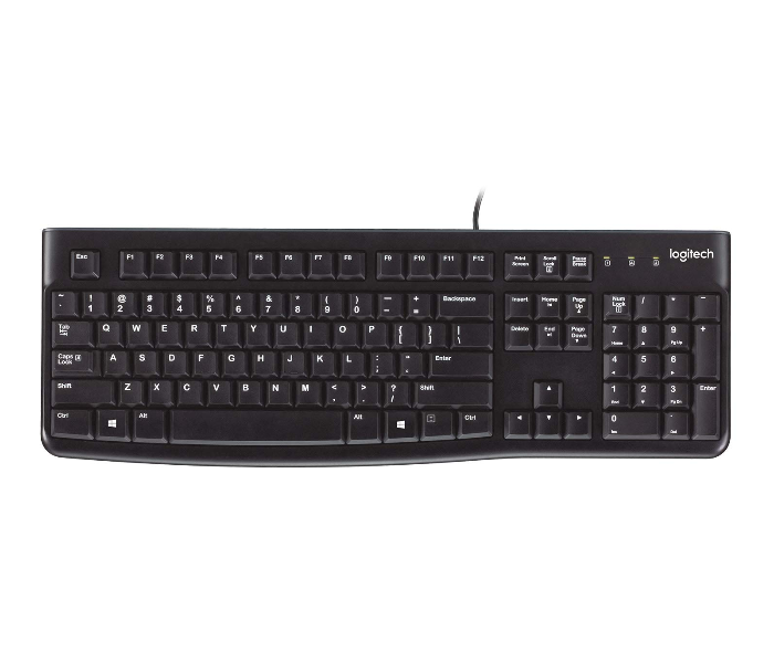 Logitech MK120 Corded Desktop Keyboard - Black - Zoom Image 1