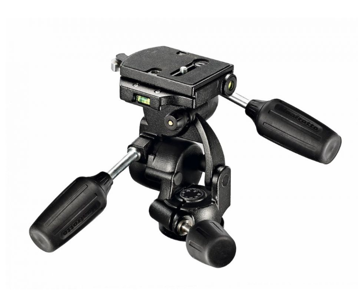 Manfrotto 808RC4 Standard 3 Way Tripod Head with RC4 Quick Release Plate - Black - Zoom Image