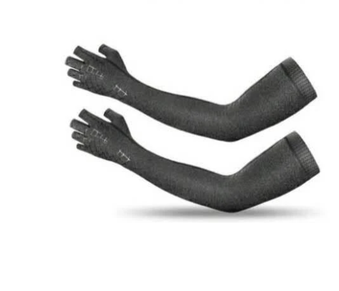 For All Large Arm Sleeves With Gloves - Grey - Zoom Image