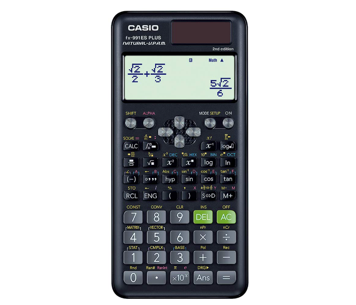 Casio FX-991ESPLUS 2nd Edition Natural Display Non Programmable Scientific Calculator - Black - Zoom Image 1