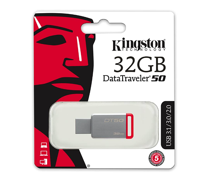 Kingston DT5032GB 32GB USB 3.0 DataTraveler 50 - Metal Red - Zoom Image 4