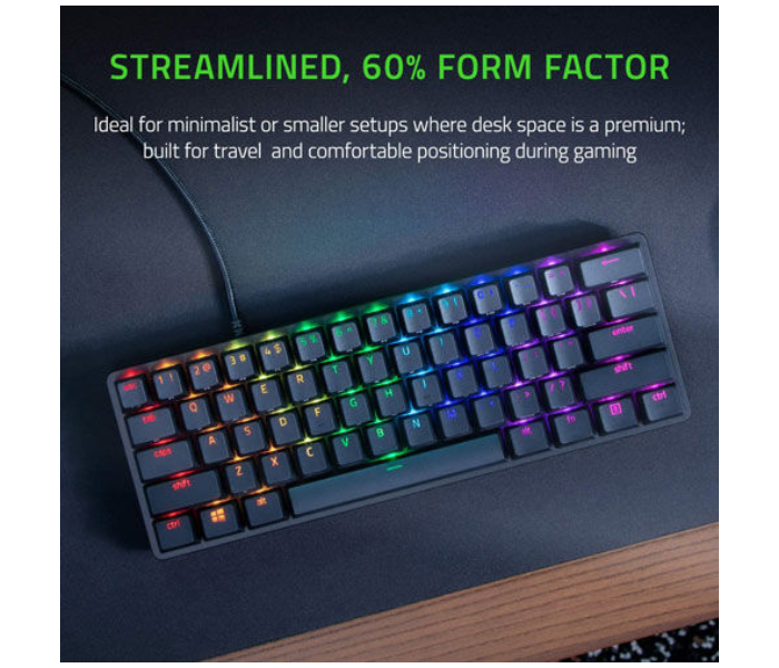 Razer Huntsman Mini Gaming PBT Chroma RGB Keyboard With Red Optical Switches - Black - Zoom Image 2