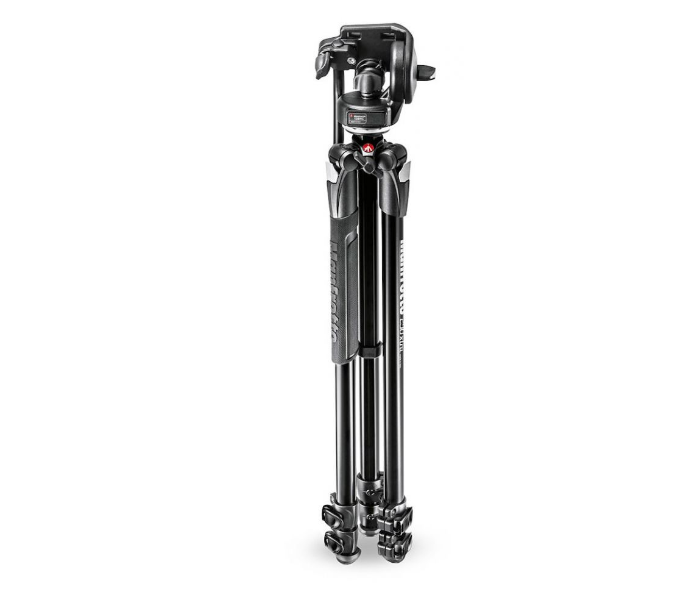 Manfrotto MK290XTA3-2W 290 Xtra Aluminium 3 Section Tripod Kit with 128RC Fluid Head - Black - Zoom Image 2