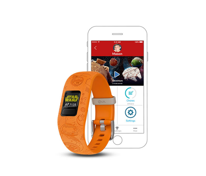 Garmin 010-01909-1A Vivofit Jr2 Adjustable Light Side Star Wars Smart Watch - Orange - Zoom Image 1