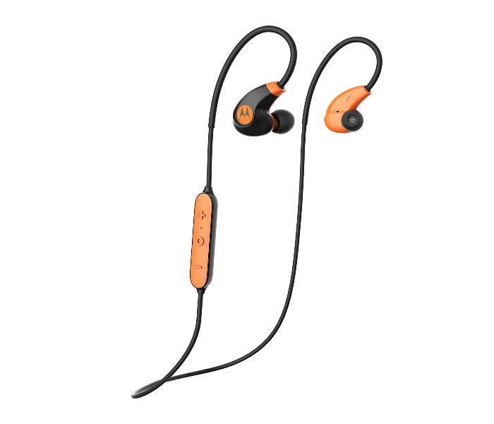 Motorola Verve2 Plus Wireless In-Ear Stereo Earbuds - Black and Orange - Zoom Image 1