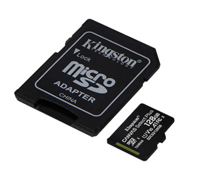 Kingston SDCS128GB 128GB Canvas Select Plus microSD Card with Adapter - Black - Zoom Image 2