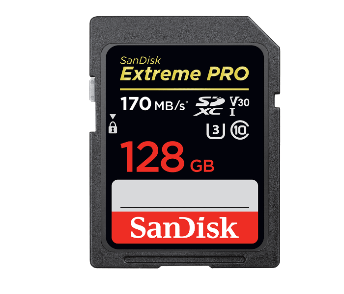 Sandisk SDSDXXY-128G-GN4IN 170MB/S 128GB Extreme Pro SDXC UHS-I Memory Card - Zoom Image 1