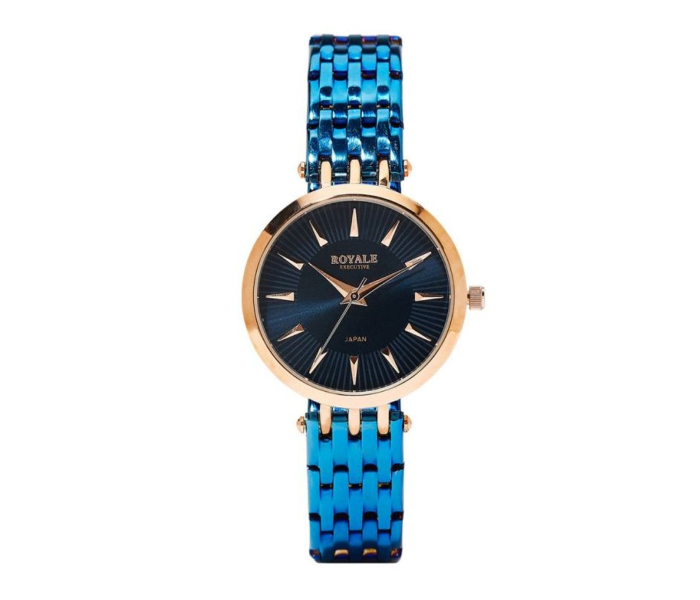 Royale Executive RE073I Metal Analog Quartz Watch For Women - Blue - Zoom Image