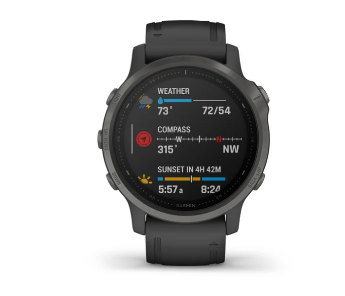 Garmin 010-02159-25 Fenix 6S Sapphire Edition Carbon Grey DLC with Black Band GPS Smart Watch - Zoom Image 3