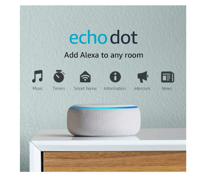 Alexa Echo Dot 3rd Generation Smart Speaker - Sandstone - Zoom Image 3