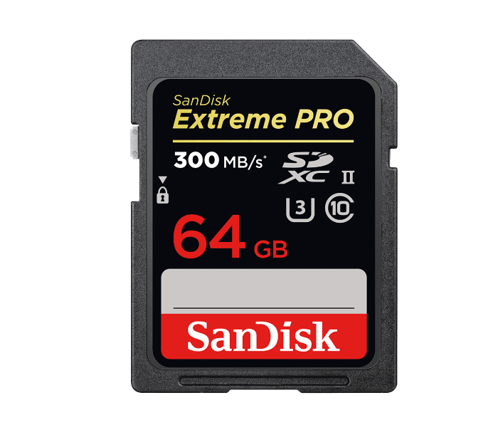 Sandisk SDSDXPK-064G-GN4IN 300MB/S 64GB Extreme Pro SDXC UHS-II Memory Card - Zoom Image 1