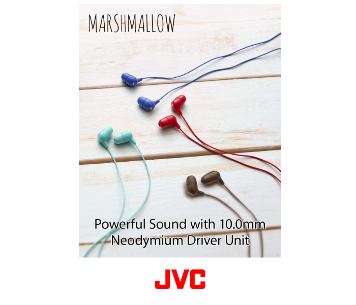 JVC HAFX38MA Memory Foam Earbud Marshmallow Memory Foam Earbud with Mic - Blue - Zoom Image 2