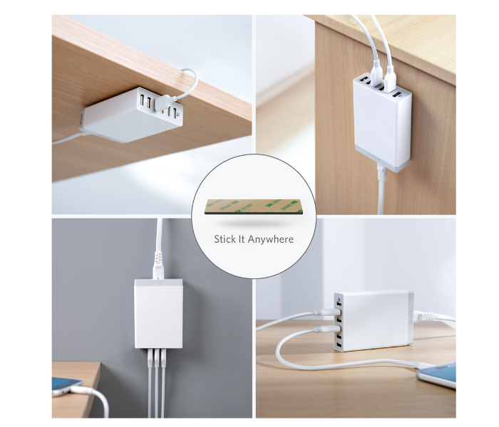 Anker A2123K22 60W 6 Port USB Wall Charger for iPhone - White - Zoom Image 7