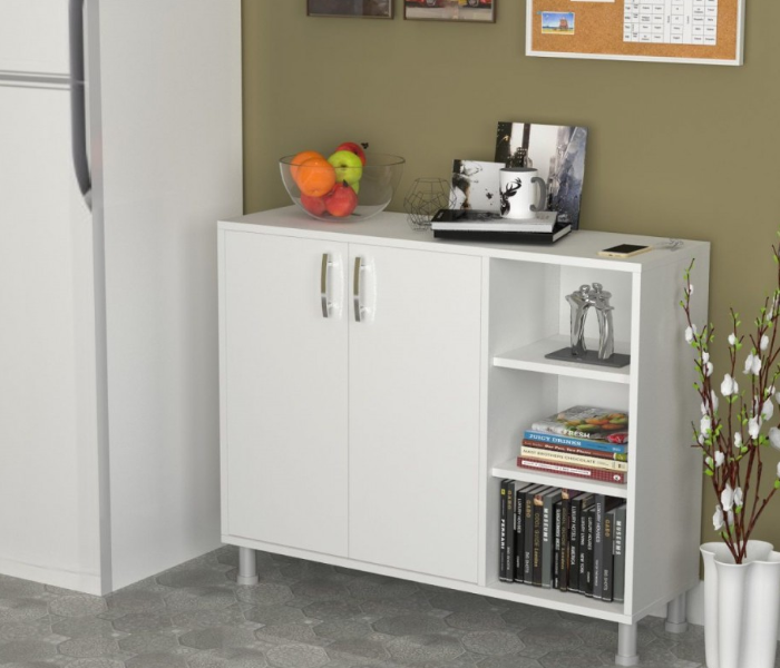 Mayan Multi Use Wardrobe Cupboard - White - Zoom Image 1