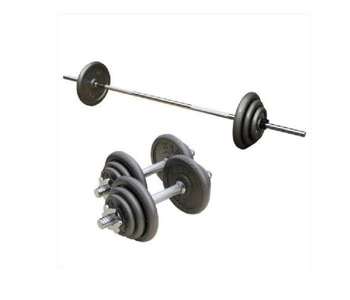 Hillbro 50kg Rubber Barbell or Dumbbell Kit Without Box - Zoom Image