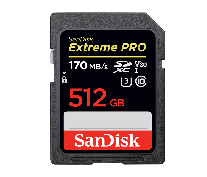 Sandisk SDSDXXY-512G-GN4IN 170MB/S 512GB Extreme Pro SDXC UHS-I Memory Card - Zoom Image 1