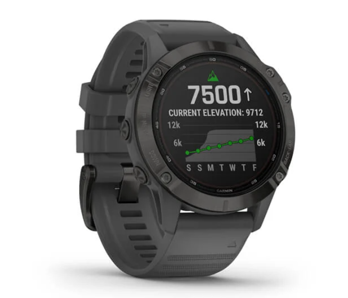 Garmin 010-02410-11 Fenix 6 Pro Solar Edition Black with Slate Gray Band GPS - Zoom Image 3