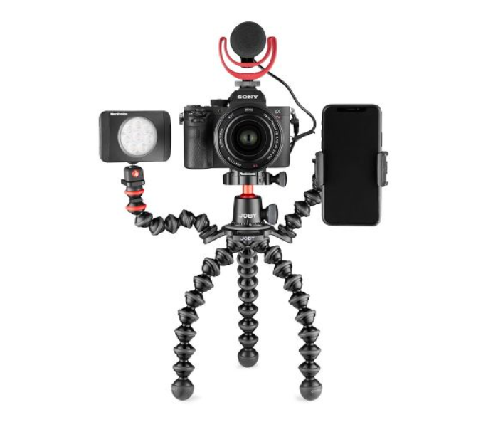 Joby JB01567-BWW GorillaPod 3K PRO Rig Ultimate Flexible Tripod Rig for Premium Mirrorless Cameras - Black and Red - Zoom Image 1