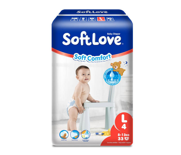 Soft Love 54 Pieces 8 -13Kg Soft Comfort Diaper Large - Zoom Image