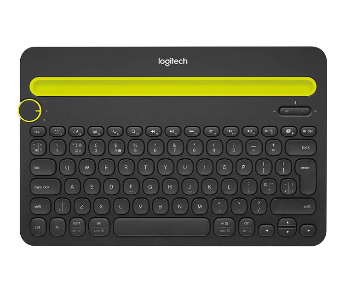 Logitech K480 Bluetooth Multi-Device Keyboard - Black - Zoom Image 1