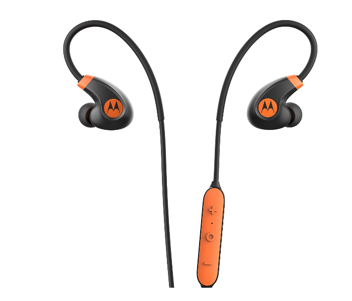 Motorola Verve2 Plus Wireless In-Ear Stereo Earbuds - Black and Orange - Zoom Image 2