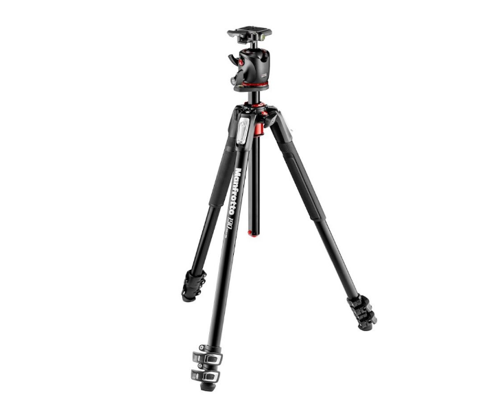 Manfrotto MK190XPRO3-BHQ2 190 Aluminium 3 Section Tripod and XPRO Ball Head - Black - Zoom Image