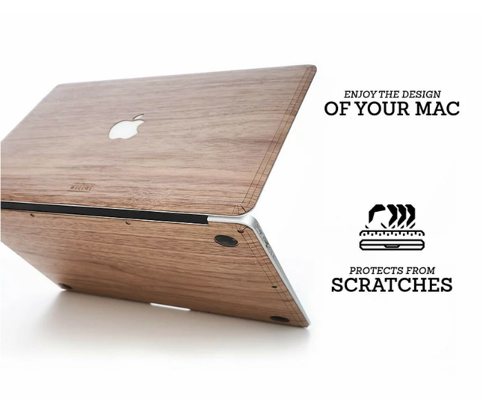 WoodWe Macbook Skin Cover Wood Veneer for MacBook Pro 15 with Touch ID - Walnut - Zoom Image 2