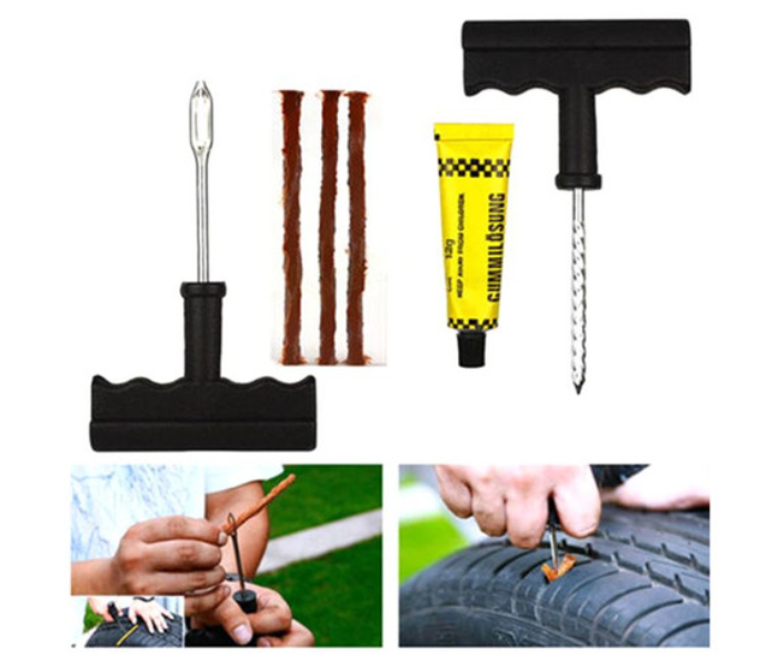 Tyre Puncture Repair Kit Tubeless Car Motorcycle Van Bike Tool Plug Emergency - Zoom Image