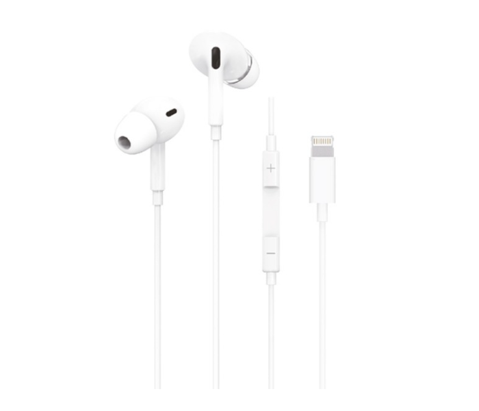 Iends IE-HS352 Stereo Wired Earphones with Lightning Plug - White - Zoom Image 1