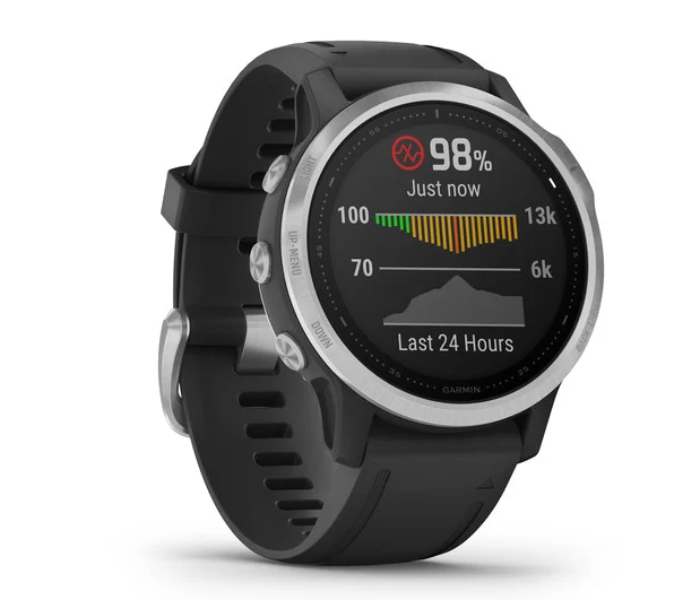 Garmin 010-02159-01 Fenix 6S Silver with Balck Band GPS Smart Watch - Zoom Image 3