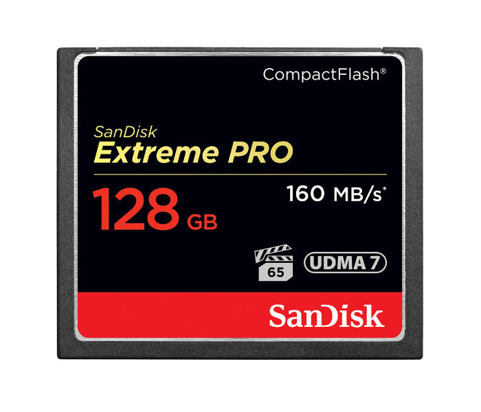 Sandisk SDCFXPS-128G-X46 Extreme Pro 128GB Compact Flash 160MB/s Memory Card - Zoom Image 1