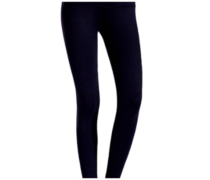 Coolbaby Solid High Waist Skinny Leggins - Black - Zoom Image 2