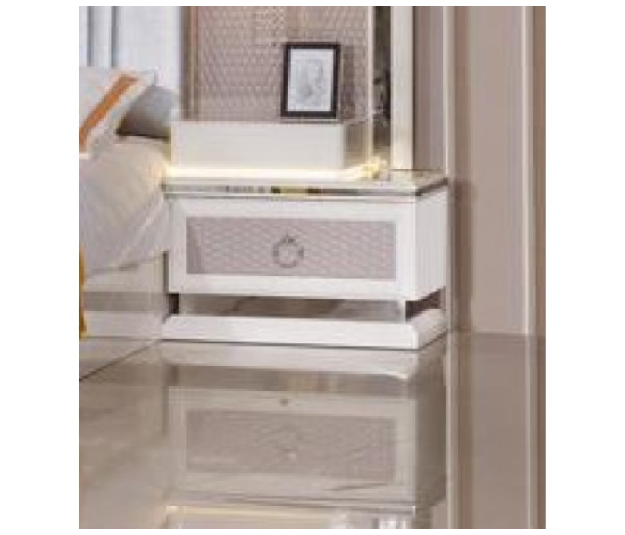 Nephrin Bedroom Set with Drawer Wardrobe - White - Zoom Image 4