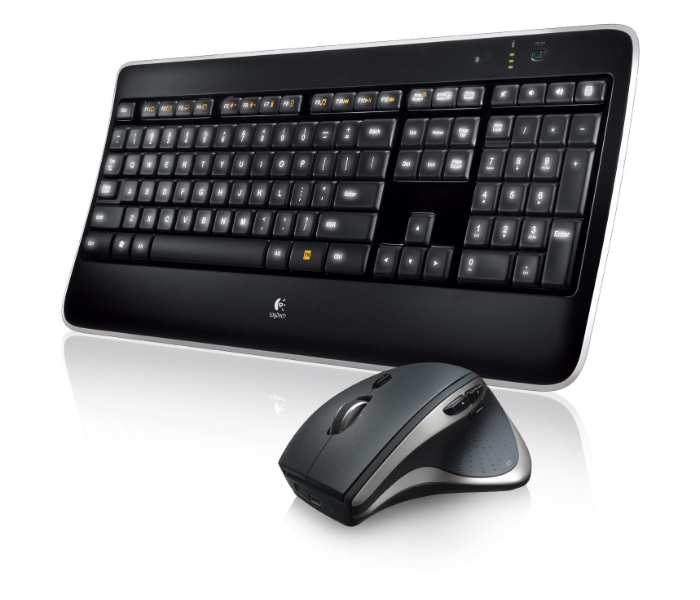 Logitech Mx800 Wireless Performance Combo Illuminated Wireless Keyboard And Mouse - Black - Zoom Image 3