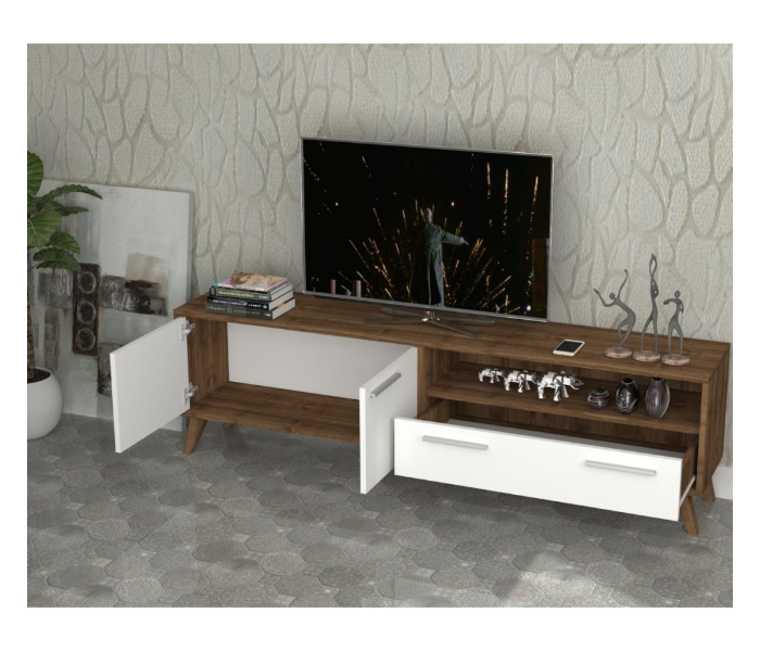 Inci TV Table - White and Brown - Zoom Image 2