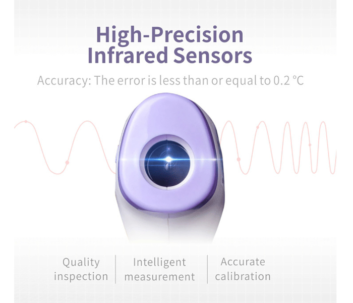 Forehead Thermometer Non-Contact Infrared Temperature Sensor - White - Zoom Image 5