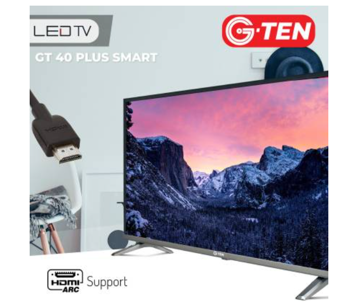 G Ten 40 Inch HD Smart LED TV - Black - Zoom Image 2