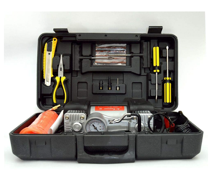 AGC 2 Cylinder Air Compressor With Plastic Tool Box - Zoom Image