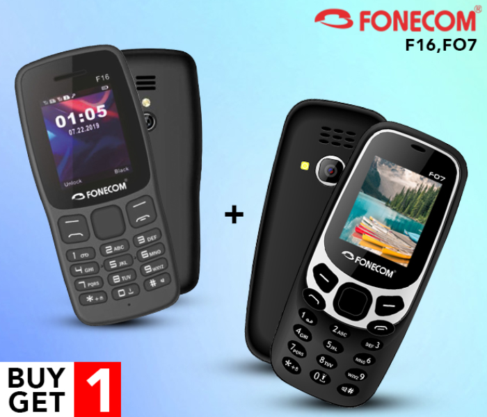 Fonecom F16 Dual Sim Base Phone Black Image