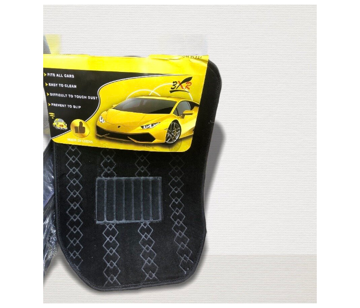 3XR 3 Piece Car Mat For Sedan Cars - Black - Zoom Image 1