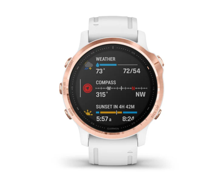 Garmin 010-02159-11 Fenix 6S Pro Edition Rose Gold with White Band GPS Smart Watch - Zoom Image 4