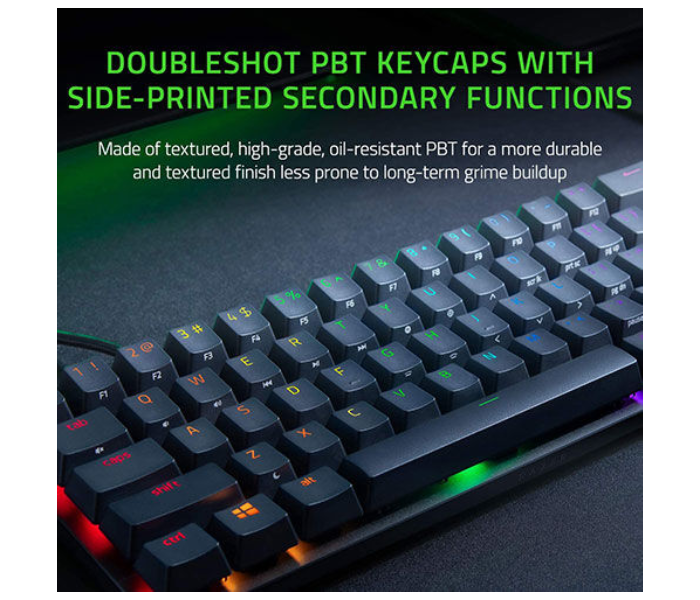 Razer Huntsman Mini Gaming PBT Chroma RGB Keyboard With Clicky Optical Switches - Black - Zoom Image 3