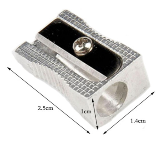 Aluminum Alloy A1002 1 Pc Inclined Single Hole Metal Sharpener Pencil Sharpener  - Zoom Image 3